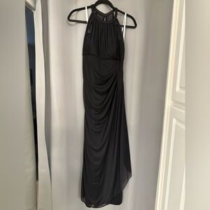 Chiffon Gown with Halter Illusion Neckline